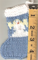Hand Knit Mini Stocking-Angel