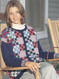  hand knit country quilt cardigan free pattern