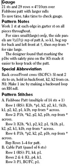 fishbone and cable free pattern 