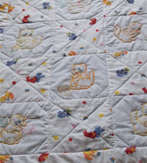  hand made baby crib quilt