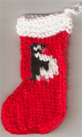 Hand Knit Mini Stocking-Penguin